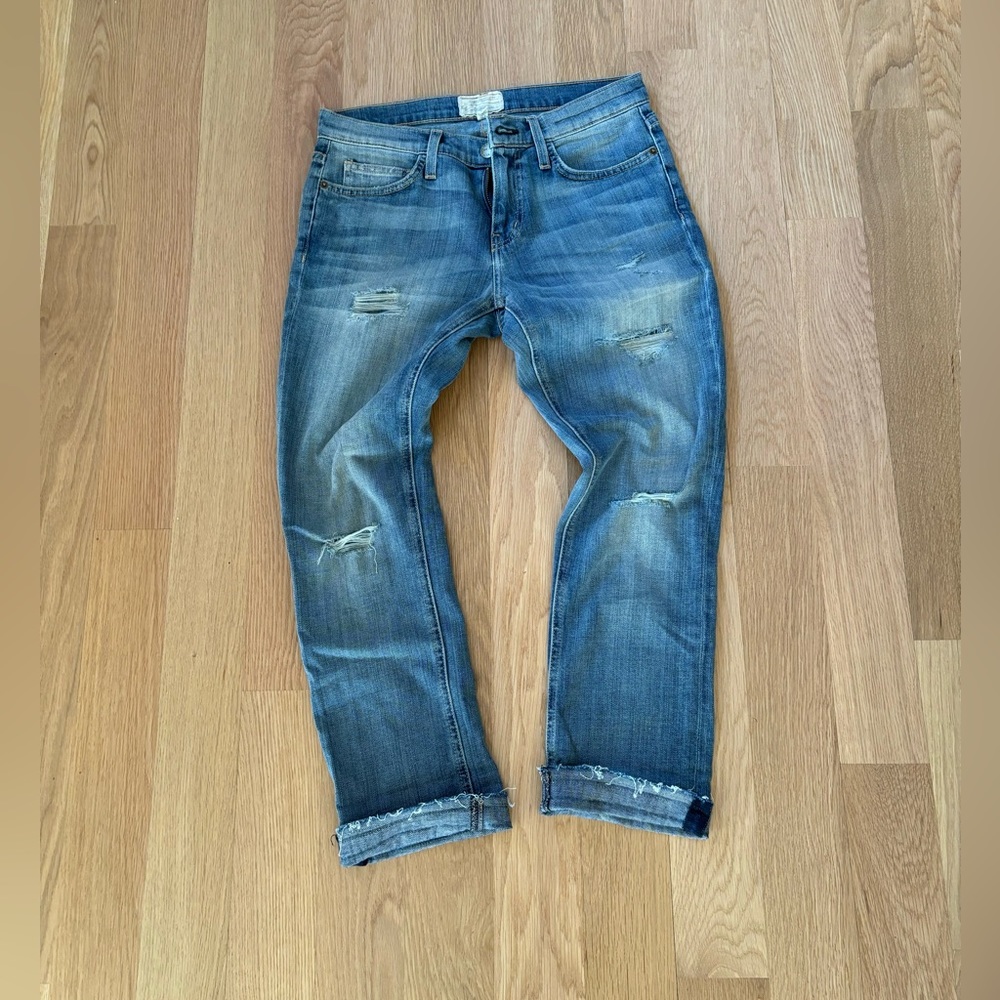 Current\Elliott The Cropped Straight Jean Court Coupe Droite Size 26